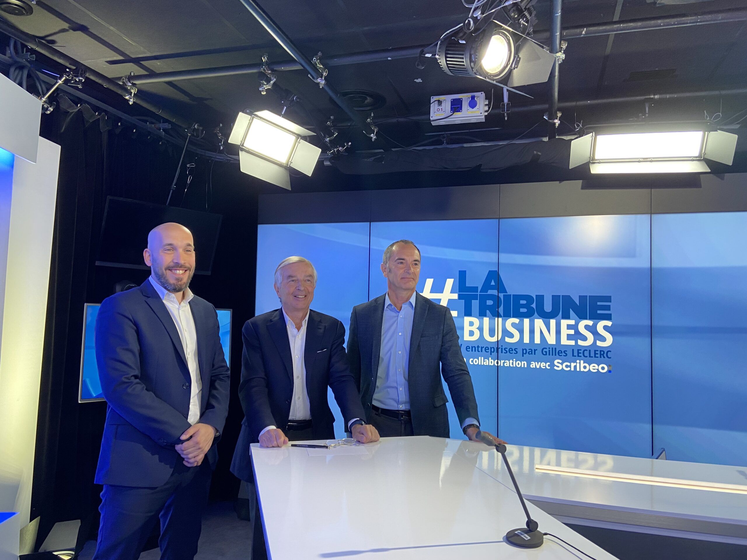 Benjamin BRULLON Christian CANNET Gilles LECLERC plateau la Tribune Business